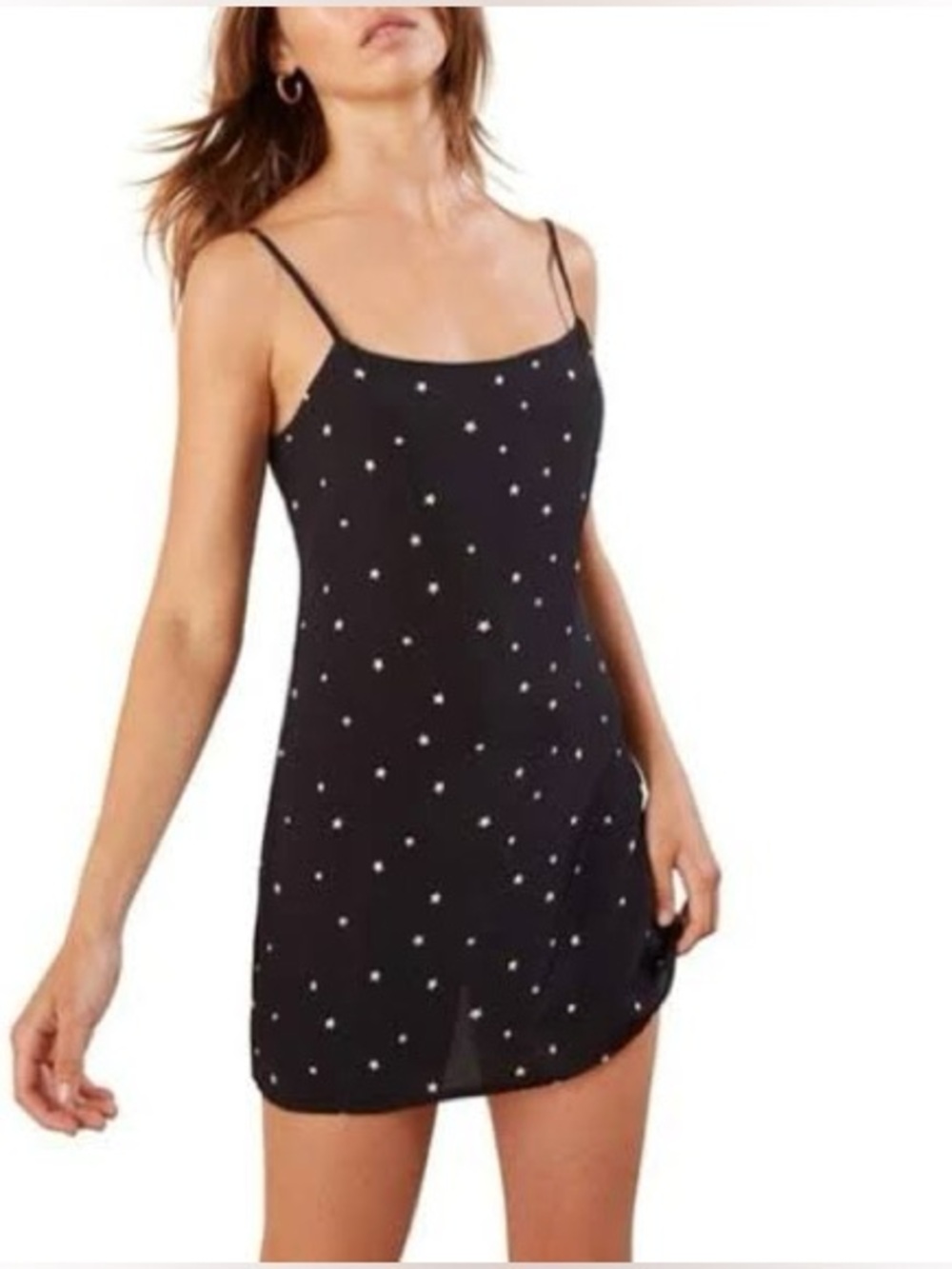 Reformation Feliz Star Print Mini Slip Dress Navy Size 2